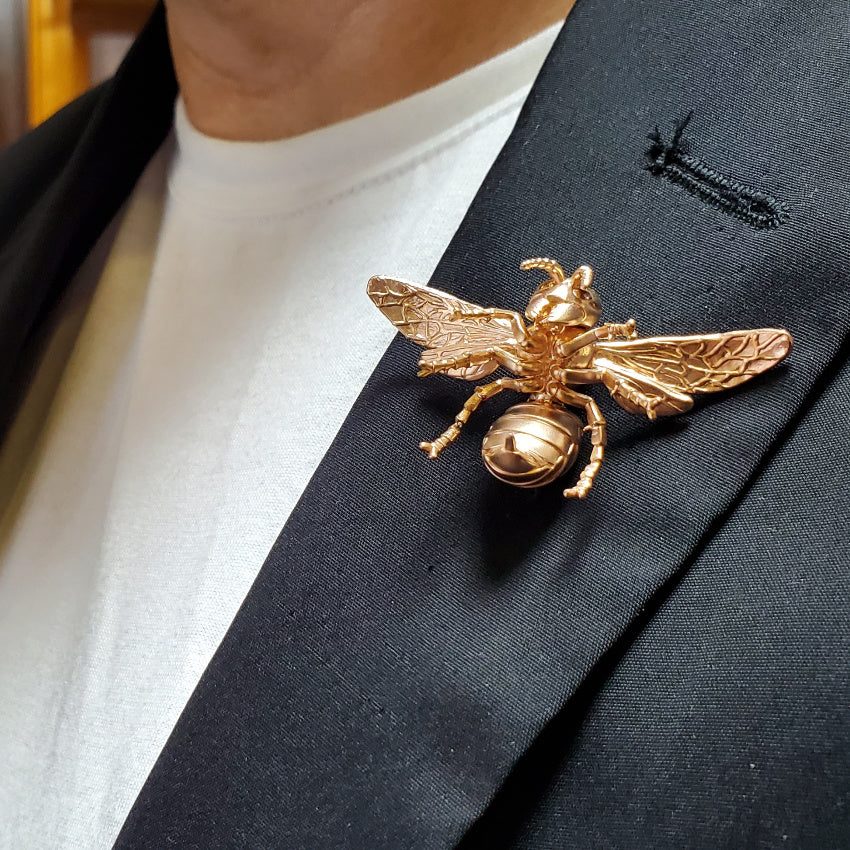 【日本上陸記念セール】金運と仕事運を格上げするスズメバチ セレブお墨付きブランドオールインセクツジュエリー【シルバーランク】