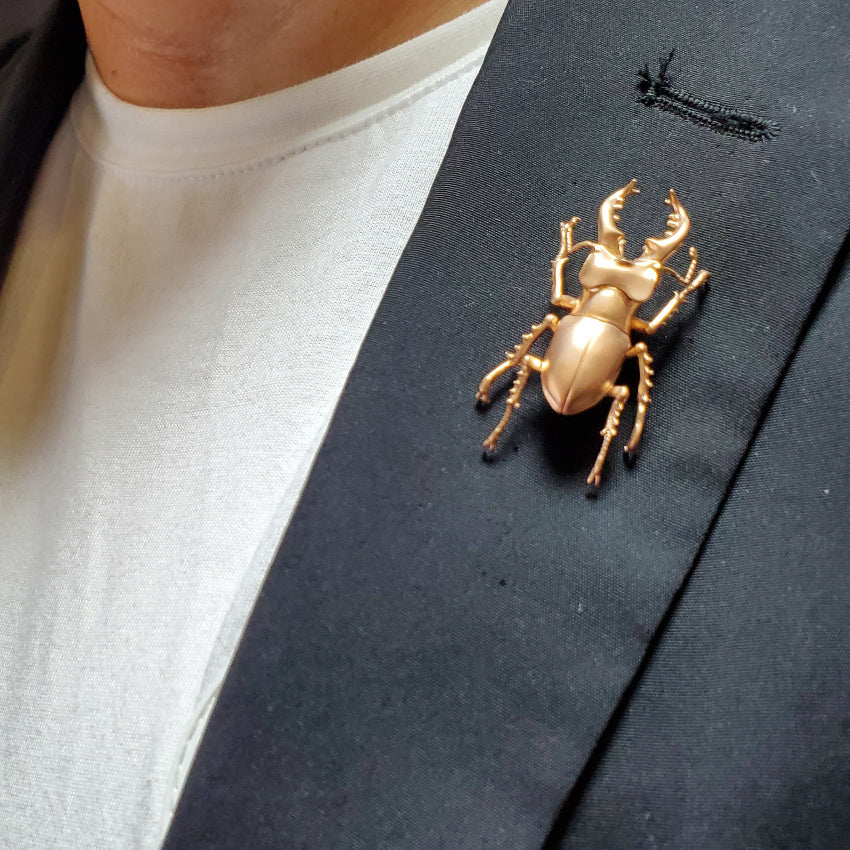 【日本上陸記念セール】完全勝利の勝負運を持つミヤマクワガタ セレブお墨付きブランドオールインセクツジュエリー【シルバーランク】