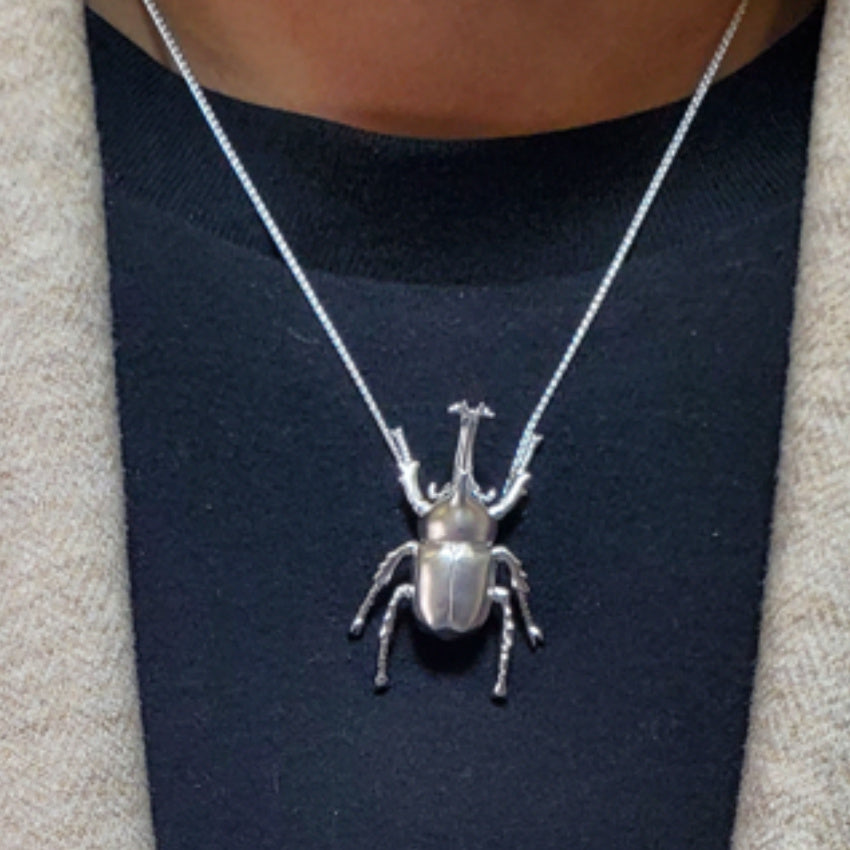 【日本上陸記念セール】頂点に君臨する幸運の象徴カブトムシ セレブお墨付きブランドオールインセクツジュエリー【シルバーランク】
