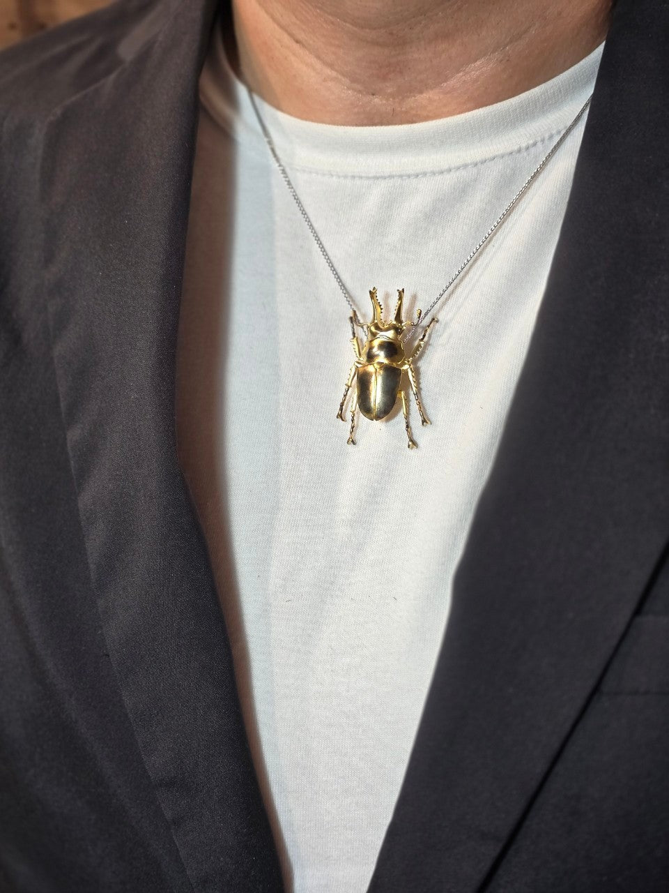 【日本上陸記念セール】希少なチャンスを掴み一攫千金舞い込むオウゴンオニクワガタ セレブお墨付きブランドオールインセクツジュエリー【シルバーランク】