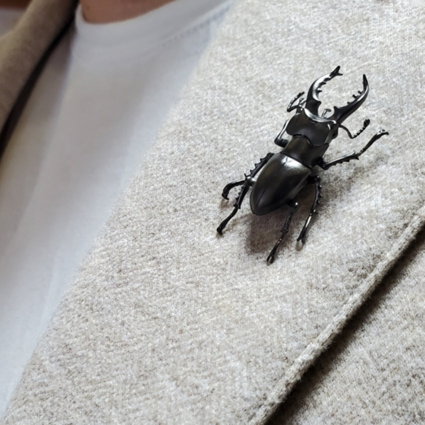 【日本上陸記念セール】完全勝利の勝負運を持つミヤマクワガタ セレブお墨付きブランドオールインセクツジュエリー【シルバーランク】