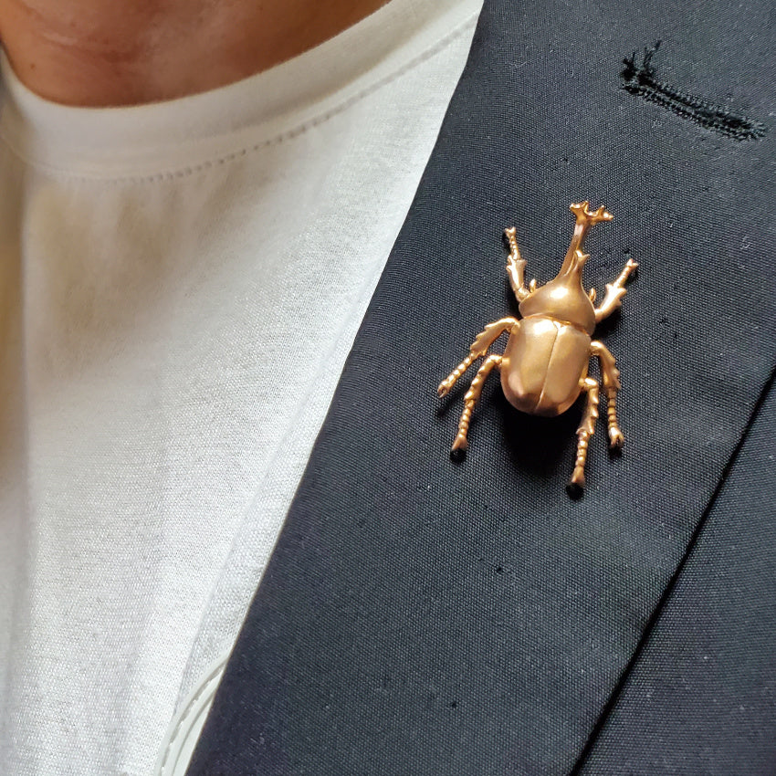 【日本上陸記念セール】頂点に君臨する幸運の象徴カブトムシ セレブお墨付きブランドオールインセクツジュエリー【シルバーランク】